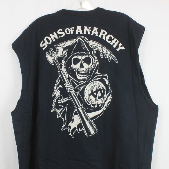 Sons Of Anarchy Samcro Black Sleeveless Graphic Shirt - Picture 7 of 8